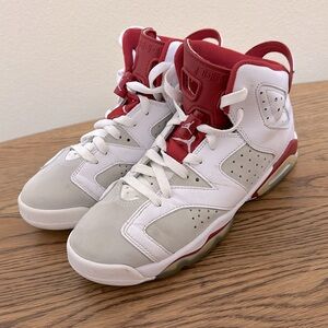 Air Jordan 6‎ Retro White/Varsity Red Basketball Shoes Sneakers